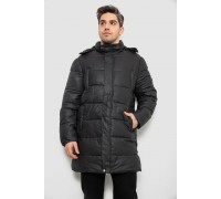 Куртка мужская зимняя удлиненная, цвет черный, 244RH76-10