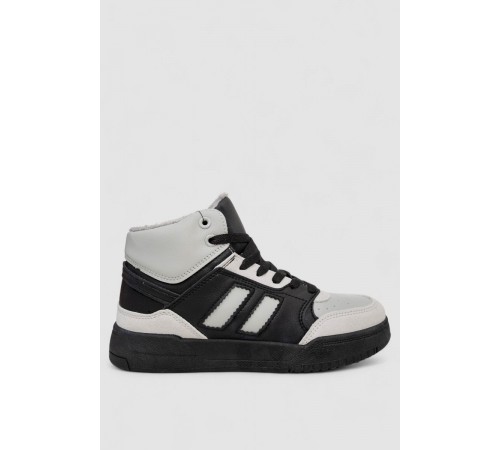 Кроссовки женские зимние на меху, цвет черно-серый, 248RAD500-6