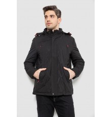 Куртка чоловіча демісезонна з капюшоном, колір чорний, 244R9159A