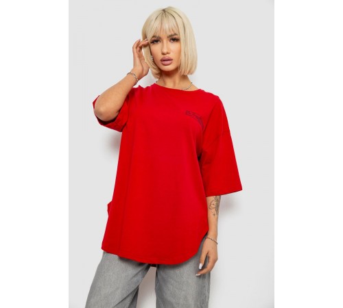 Футболка жіноча з принтом, колір червоний, 244R2017