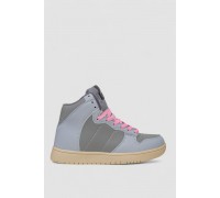 Кроссовки женские зимние на меху, цвет серо-голубой, 248RH1060