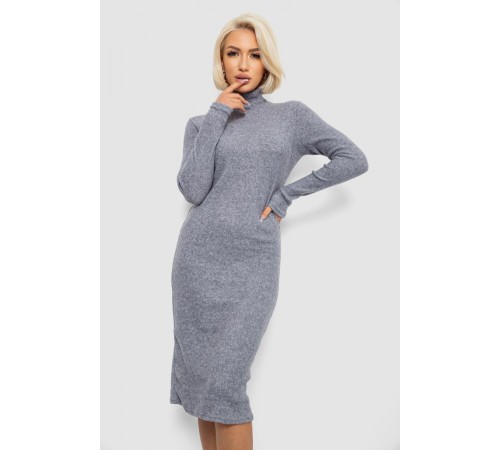 Платье повседневное утепленное, цвет серый, 257R115