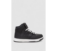 Кроссовки женские зимние на меху, цвет черно-белый, 248RH1060