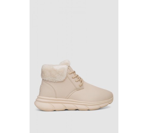Ботинки женские зимние на меху, цвет бежевый, 248RCX663-1