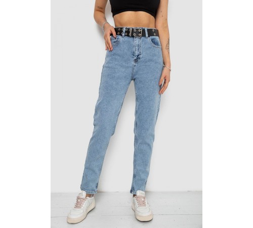 Джинси жіночі MOM стрейч, колір блакитний, 244R00266