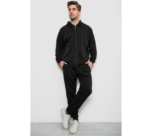 Спортивний костюм чоловічий утеплений, колір чорний, 244R9104