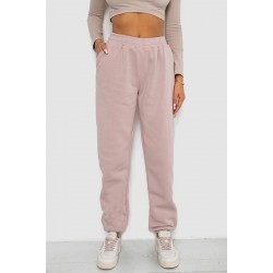 Спортивные штаны женские на флисе, цвет бежевый, 238R58671