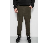 Спортивные штаны мужские однотонные на поларфлисе, цвет хаки, 257R20