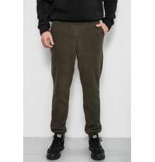 Спортивні штани чоловічі однотонні на поларфлісі, колір хакі, 257R20