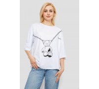 Футболка жіноча з принтом, колір білий, 244R2016