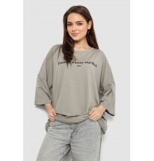 Футболка женская с принтом, цвет серый, 244R3014