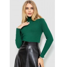 Гольф жіночий однотонний, колір зелений, 204R043