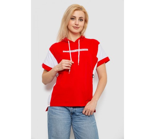Футболка женская с принтом, цвет красный, 244R2311-5