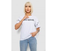 Футболка жіноча з принтом, колір білий, 244R2351