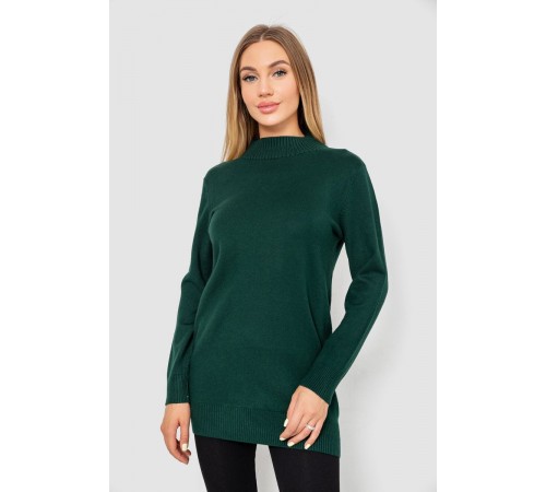 Светр жіночий однотонний, колір зелений, 244R5550