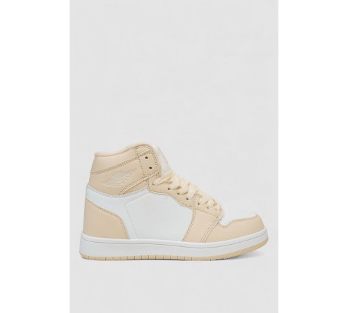 Кросівки жіночі зимові на хутрі, колір біло-бежевий, 248RHB470