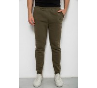 Спорт штаны мужские на флисе, цвет зеленый, 238R56910