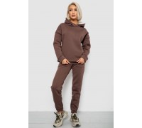 Спортивный костюм женский на флисе, цвет коричневый, 257R88