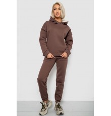 Спортивний костюм жіночий на флісі, колір коричневий, 257R88
