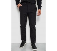 Штани чоловічі класичні однотонні, колір чорний, 157RU06-005