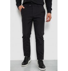 Штани чоловічі класичні однотонні, колір чорний, 157RU06-005