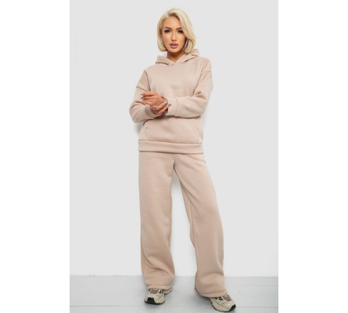 Спортивний костюм жіночий на флісі, колір бежевий, 257R87