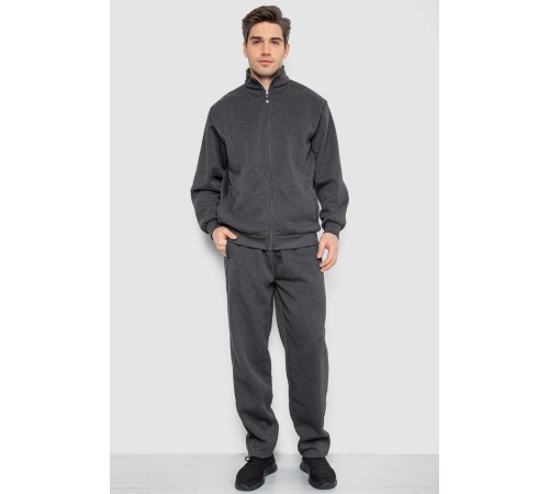 Спортивний костюм чоловічий на флісі, колір темно-сірий, 244R981-LH