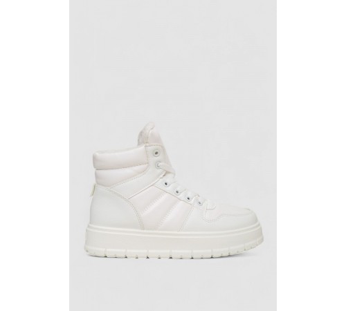 Кросівки жіночі зимові на хутрі, колір білий, 248RMB03