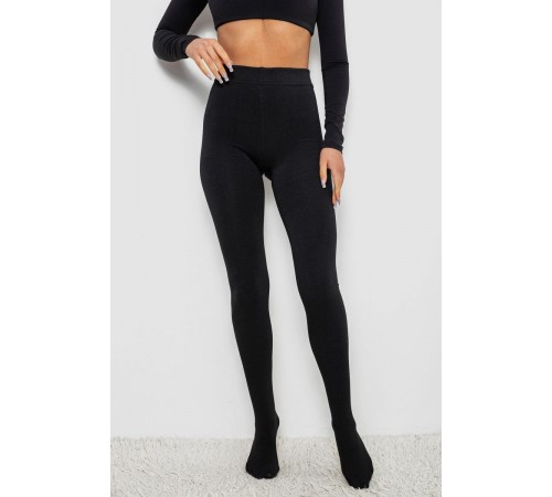 Колготи жіночі утеплені на флісі, колір чорний, 139RB868