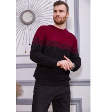 Светр чоловічий, колір бордово-чорний, 161R677
