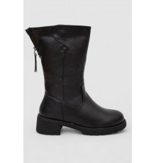 Чоботи жіночі зимові на хутрі, колір чорний, 243RY206