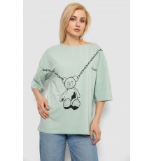 Футболка жіноча з принтом, колір оливковий, 244R2016