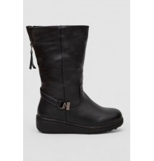 Чоботи жіночі зимові на хутрі, колір чорний, 243RY205