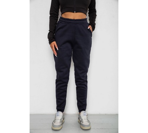 Спортивні штани жіночі на флісі, колір синій, 238R57013