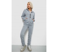 Спортивный костюм женский на флисе, цвет светло-серый, 257R86