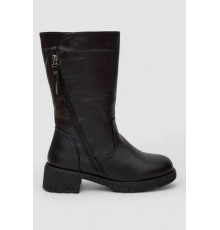 Чоботи жіночі зимові на хутрі, колір чорний, 243RY208