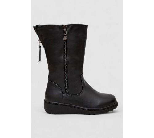 Чоботи жіночі зимові на хутрі, колір чорний, 243RY203