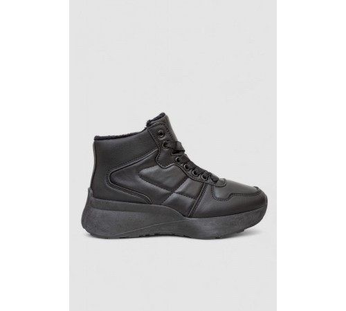 Кросівки жіночі зимові на хутрі, колір чорний, 248RXM16