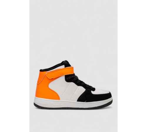 Кросівки жіночі зимові на хутрі, колір біло-помаранчевий, 248RH1040