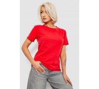 Футболка жіноча однотонна, колір червоний, 204R3333