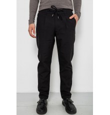 Штани чоловічі класичні однотонні, колір чорний, 157RU02-005