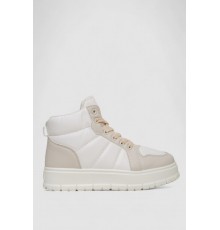 Кросівки жіночі зимові на хутрі, колір біло-бежевий, 248RMB02