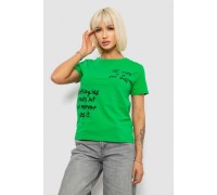 Футболка жіноча з принтом, колір зелений, 244R1022