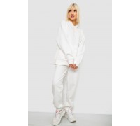 Спортивный костюм женский однотонный, цвет молочный, 244R1070AG