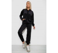 Спортивний костюм жіночий велюровий, колір чорний, 241R1530-5