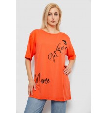 Футболка женская с принтом, цвет оранжевый, 244R3005