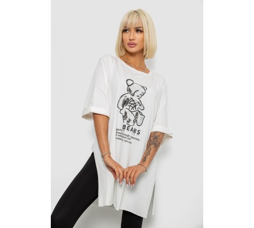 Футболка жіноча з принтом, колір молочний, 244R2018