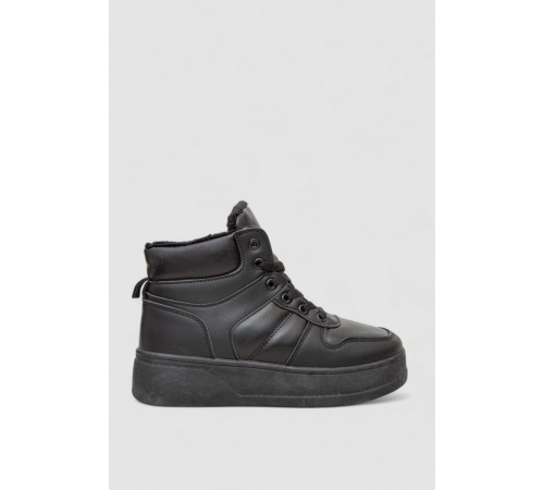 Кросівки жіночі зимові на хутрі, колір чорний, 248RQT12