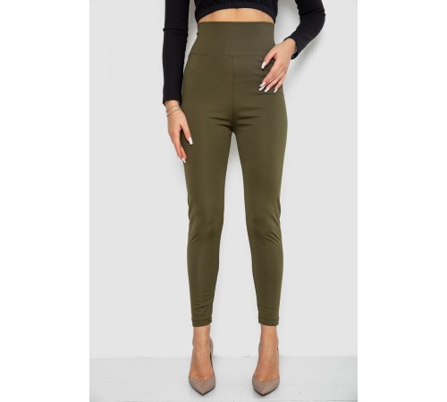 Лосини утеплені на флісі, колір хакі, 243R053