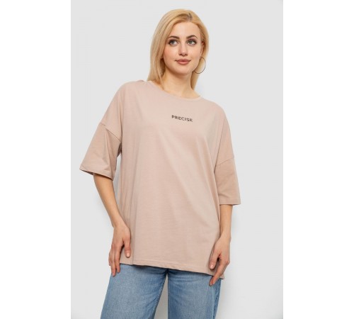 Футболка жіноча з принтом, колір бежевий, 244R2021-5